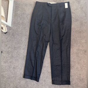 Brooks Brothers Charcoal Dress Pants Pleated 34x28 cuffed - NWT